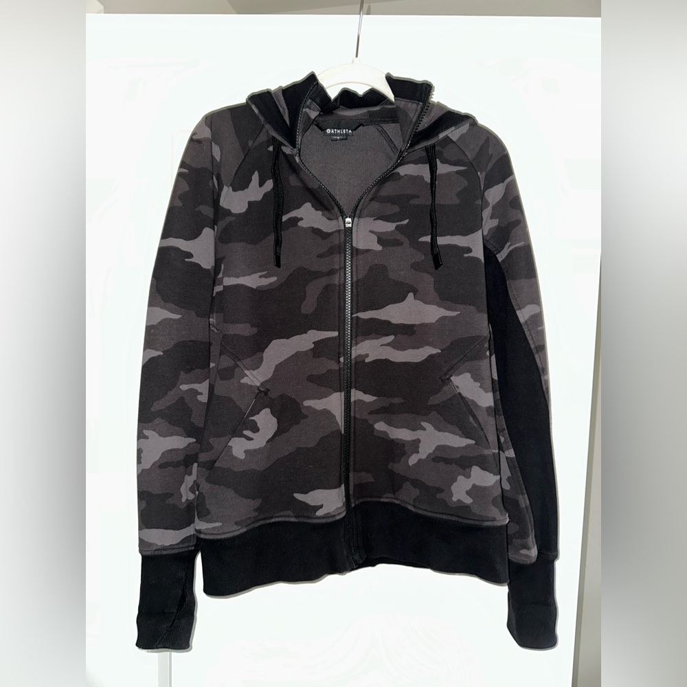 Athleta Camouflage Zip-Up Hoodie size small